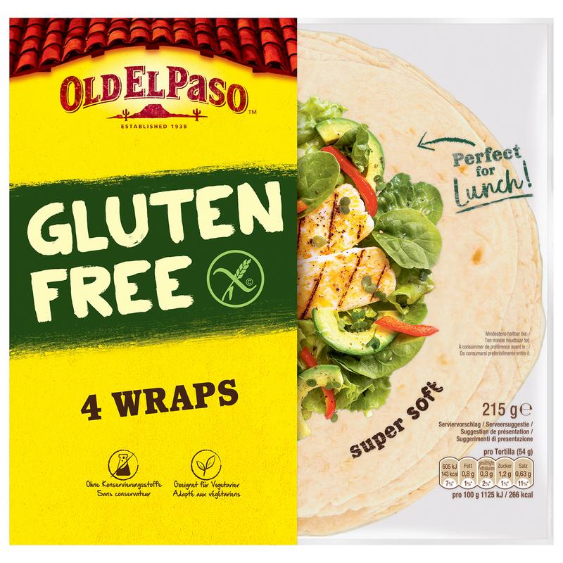 Old El Paso Tortilla Wraps XL Glutenvrij (215 gr)