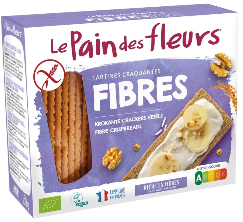 Pain Des Fleurs Krokante Crackers Vezels Glutenvrij Bio (150 gr)