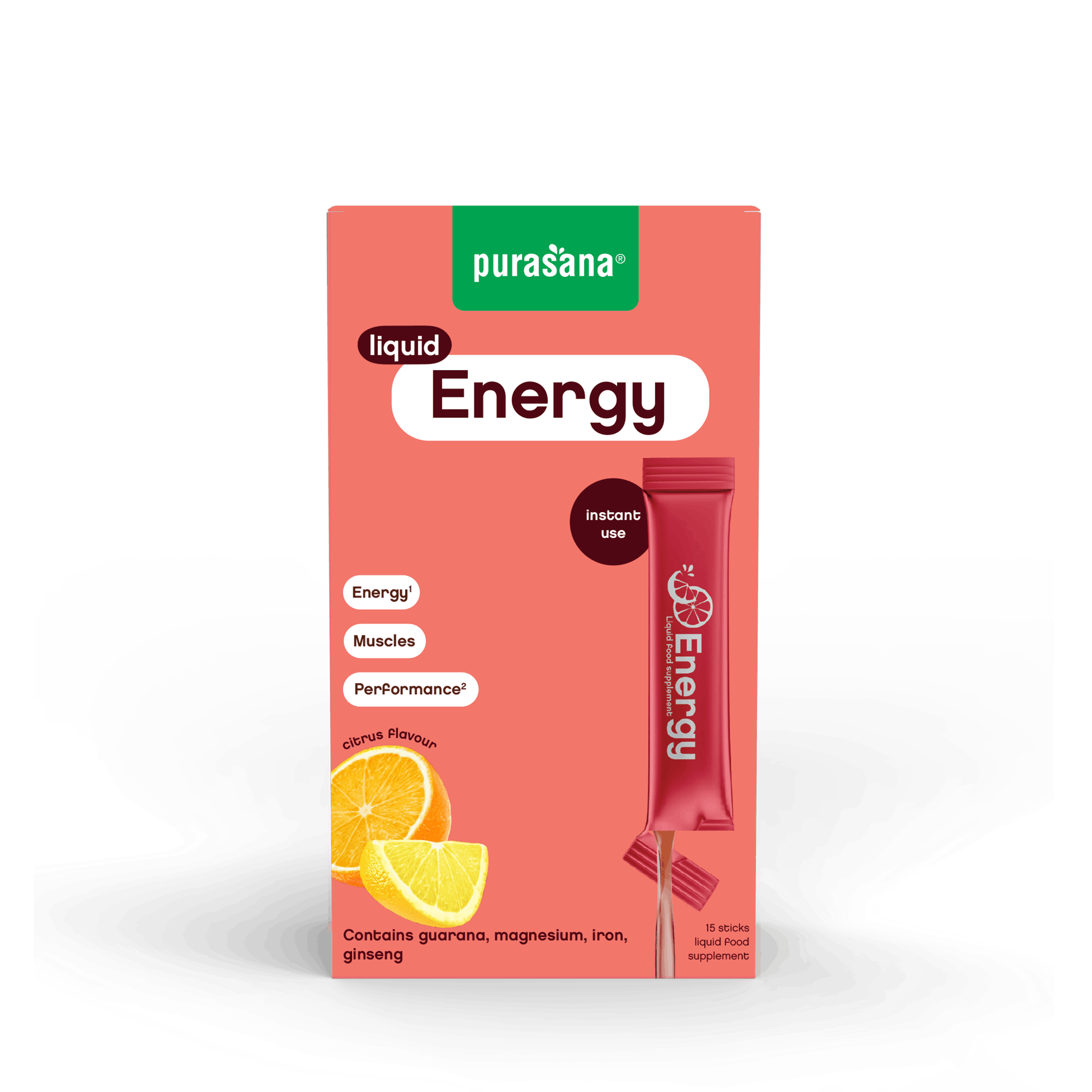 Purasana Energy Liquid Gelstick 10ml (15 stuks)