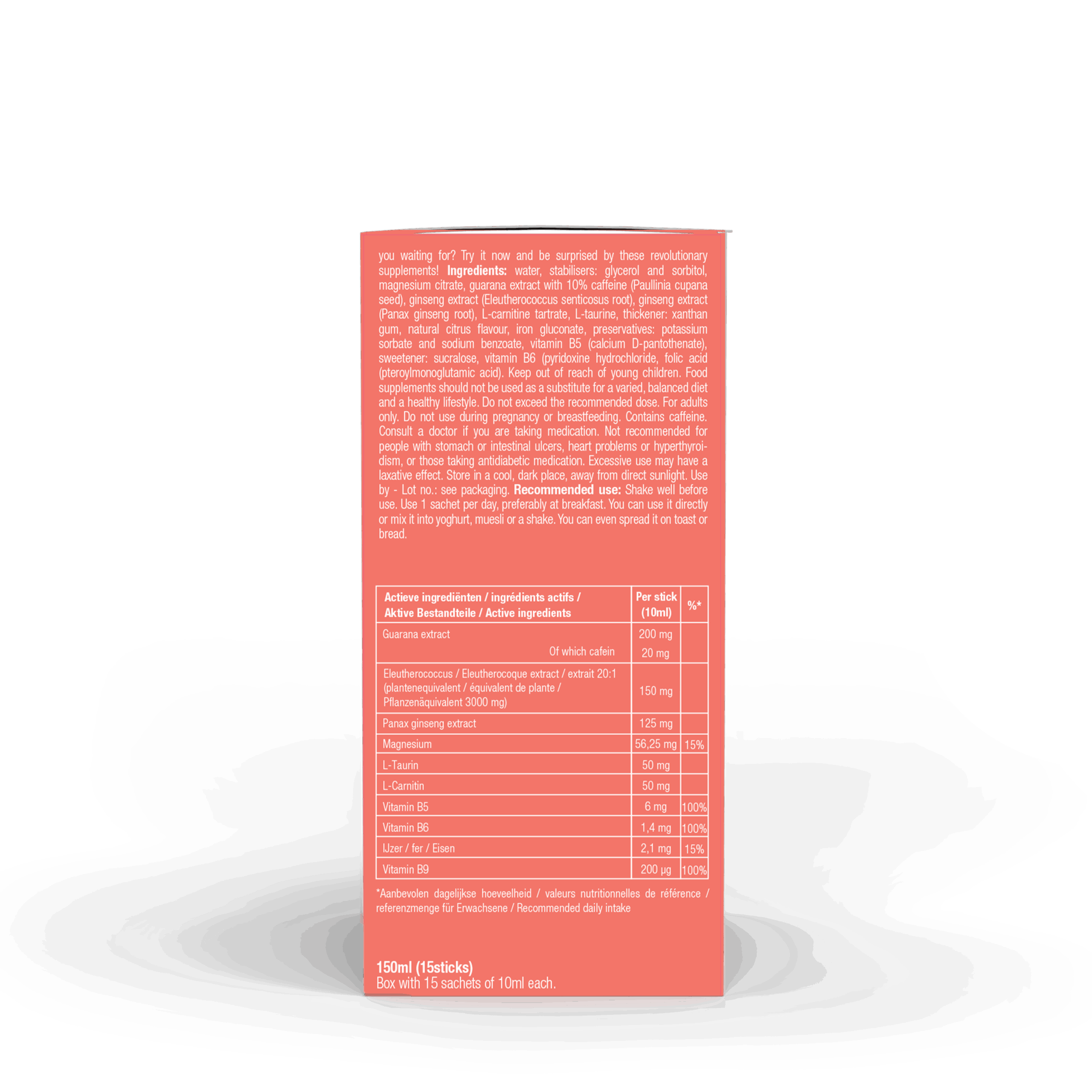 Purasana Energy Liquid Gelstick 10ml (15 stuks) - image 2