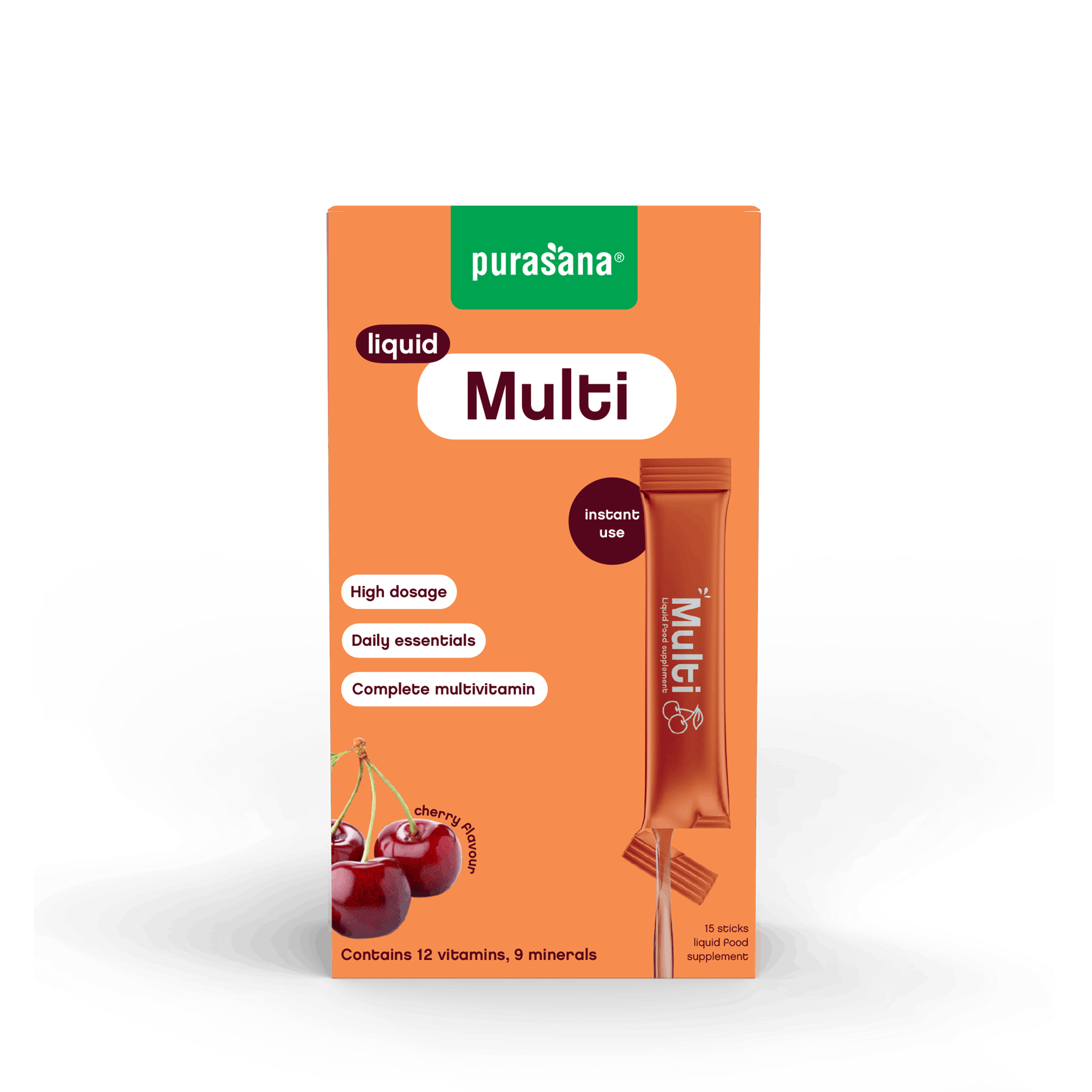 Purasana Multivit Liquid Gelstick 10ml (15 stuks)
