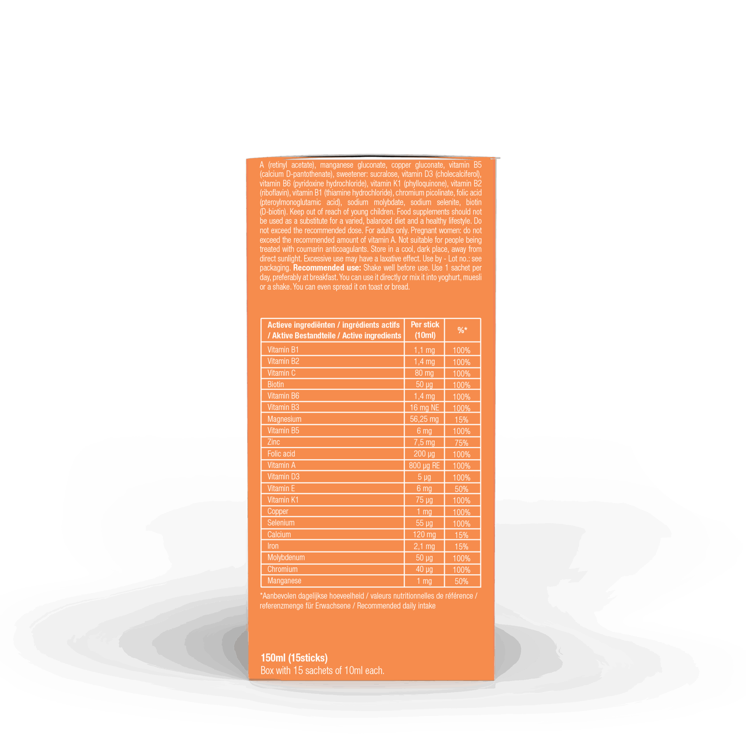 Purasana Multivit Liquid Gelstick 10ml (15 stuks) - image 2