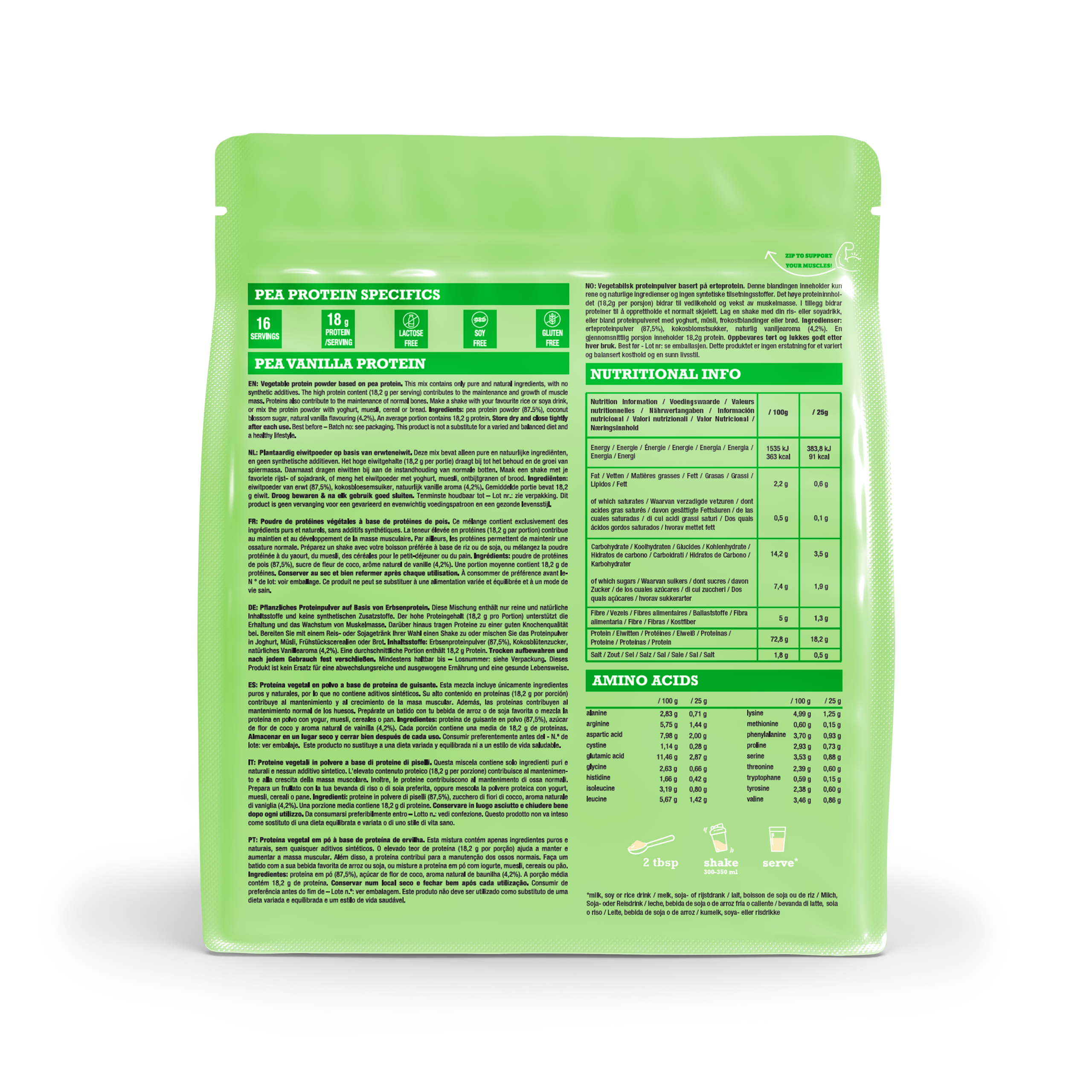 Purasana Plant Protein Erwt Vaniille (400 gr)