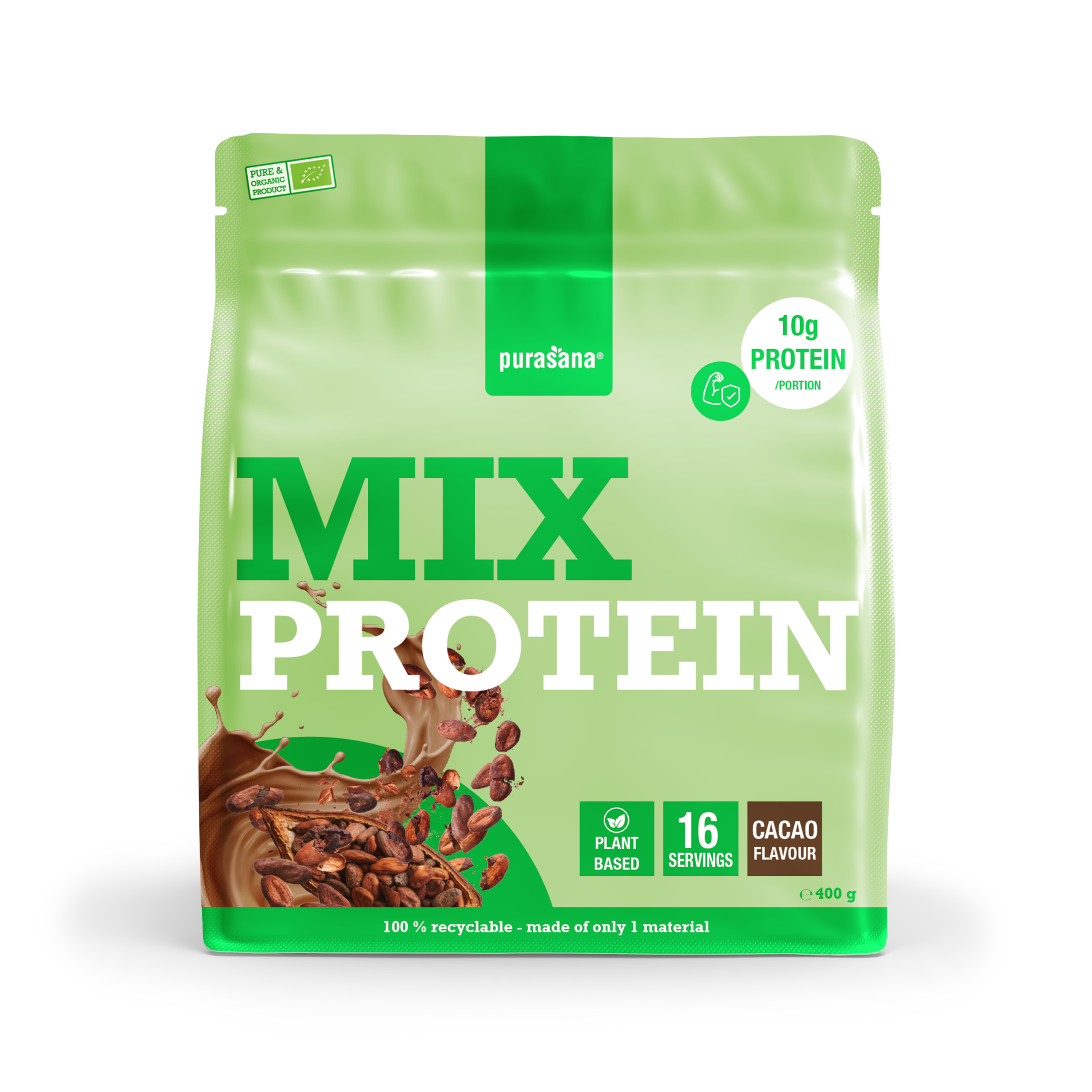 Purasana Plant Protein Mix Cacao Bio (400 gr)