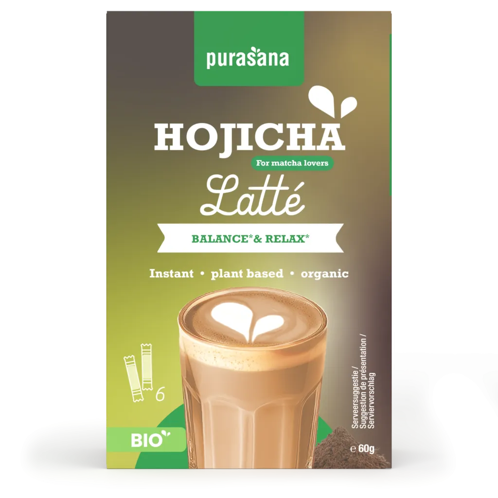 Purasana Instant Hojicha Latte 6x10g Bio (60 gr)
