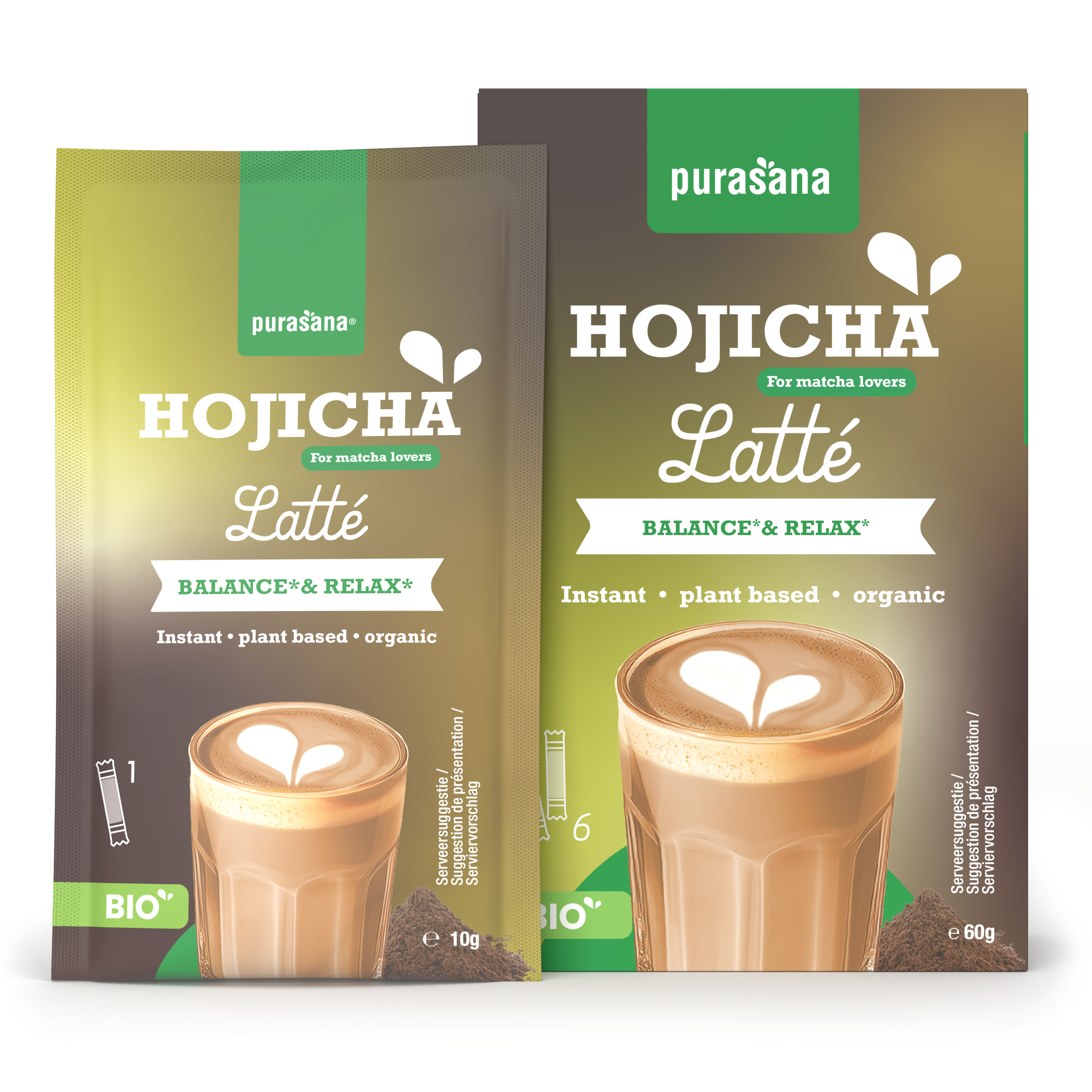 Purasana Instant Hojicha Latte 6x10g Bio (60 gr) - image 5