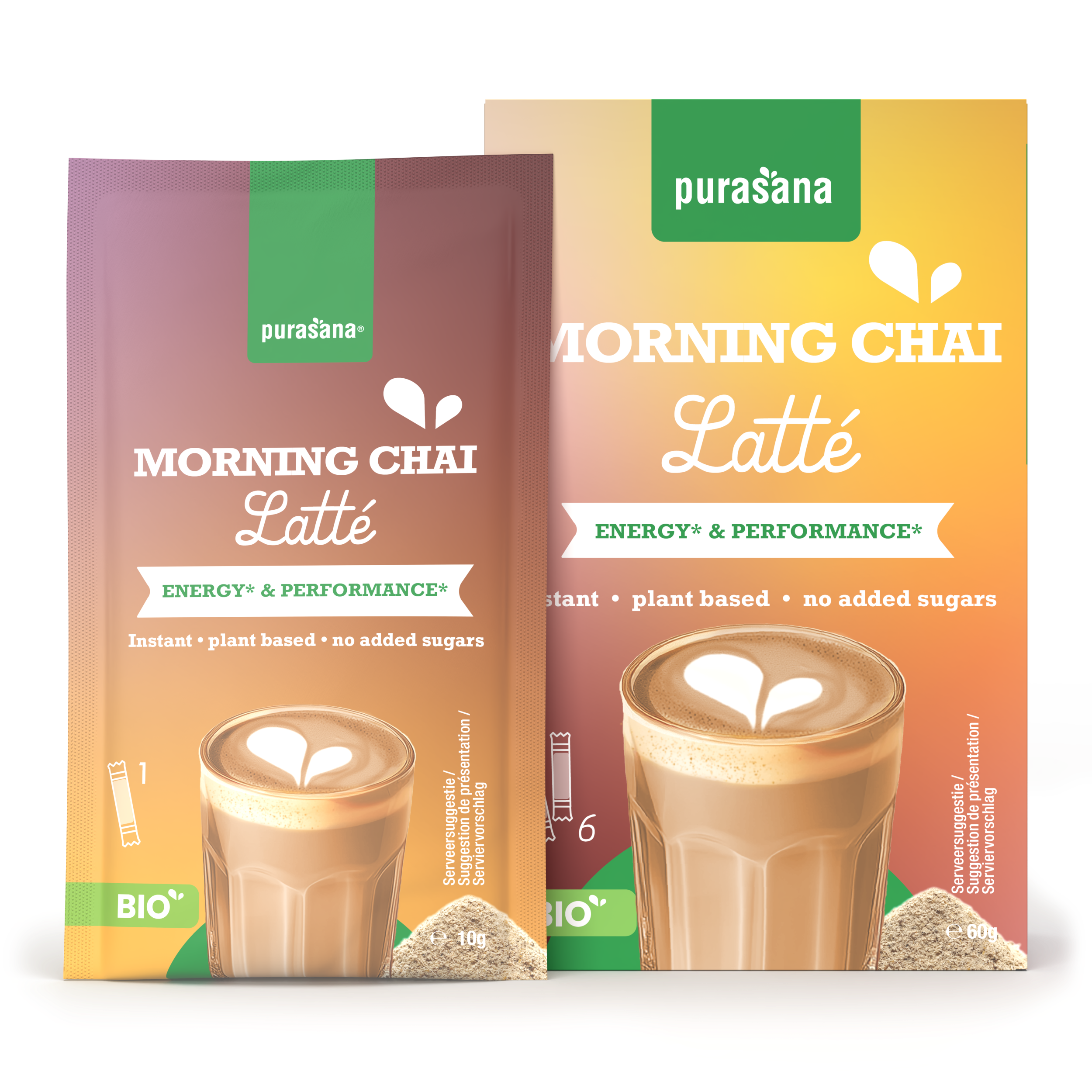 Purasana Instant Morning Chai Latte 6x10g Bio (60 gr) - image 5