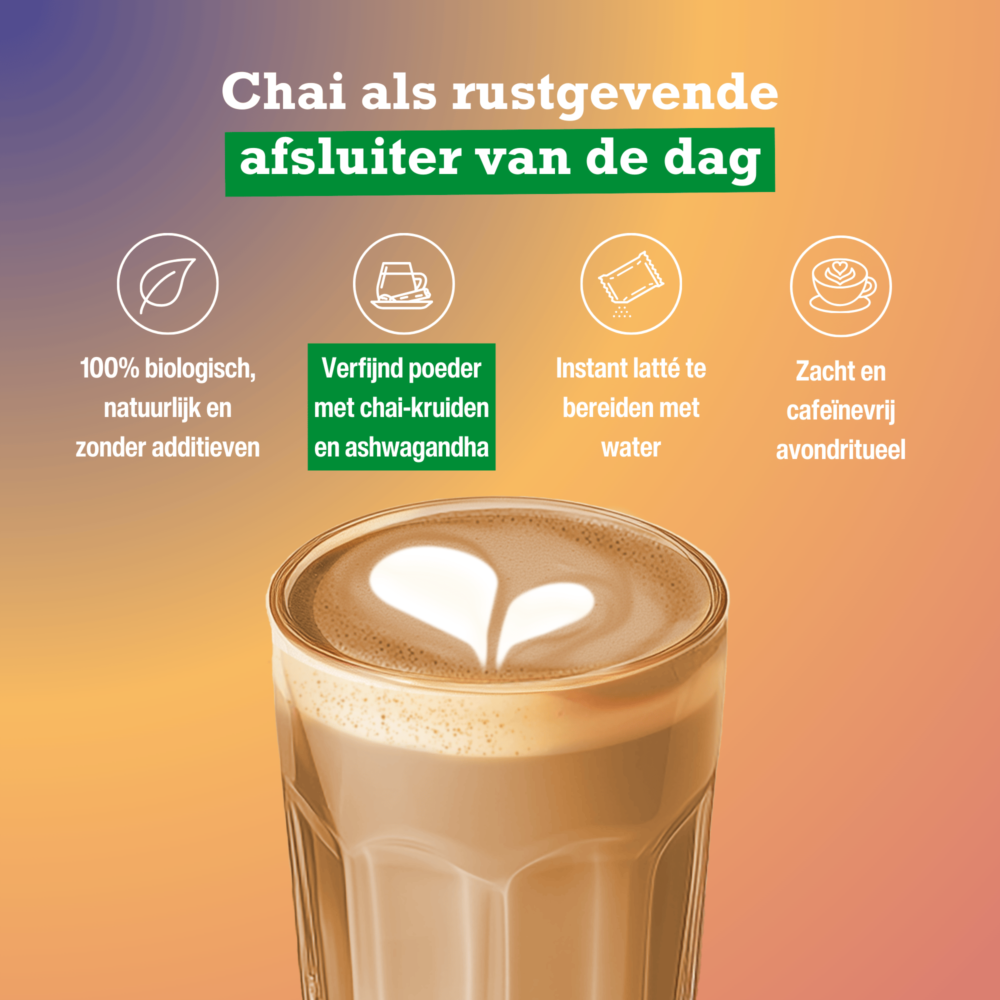 Purasana Instant Evening Chai Latte 6x10g Bio (60 gr) - image 9