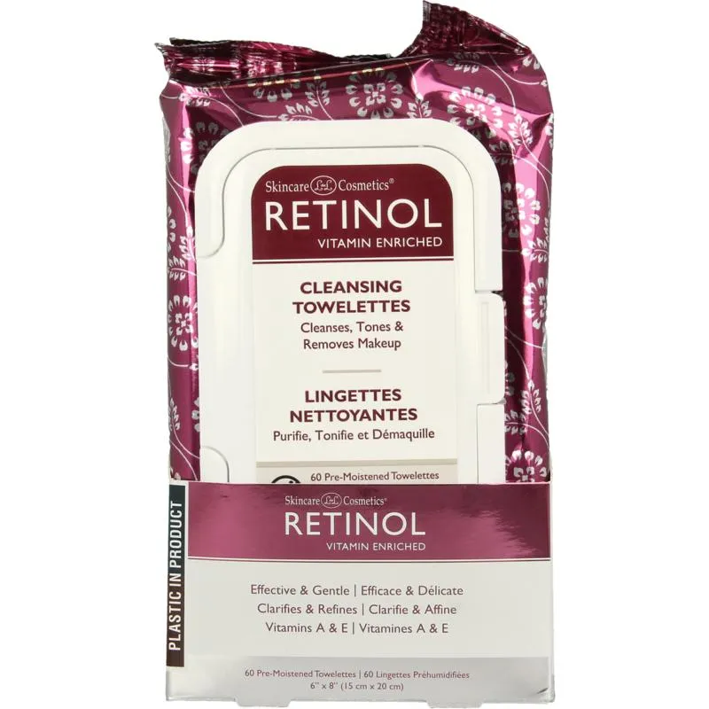 Retinol Cleansing Towel Anti-aging (60 stuks)