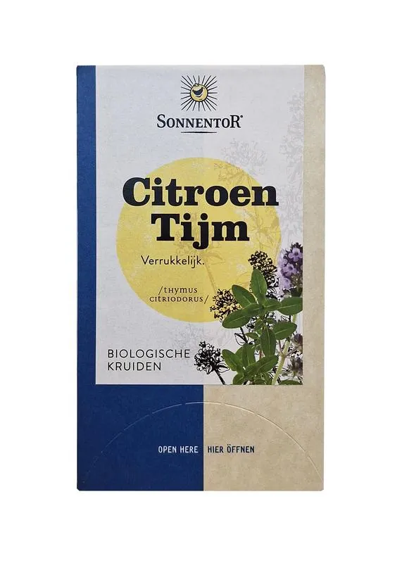 Sonnentor Citroen Tijm Thee Bio (18 zakjes)