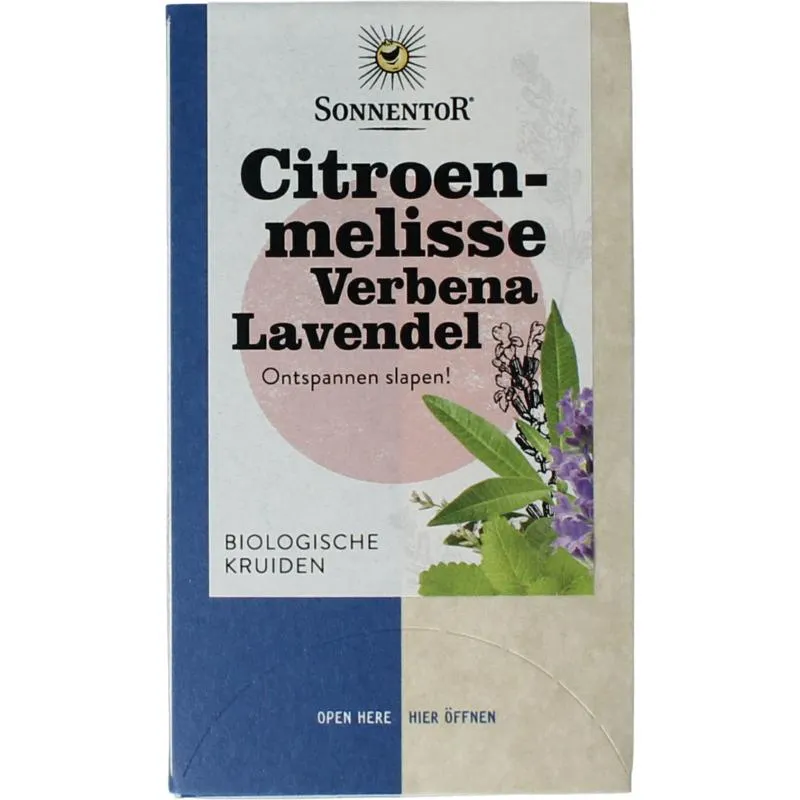 Sonnentor Citroenmelisse - Verbena - Lavendel Bio (18 zakjes)