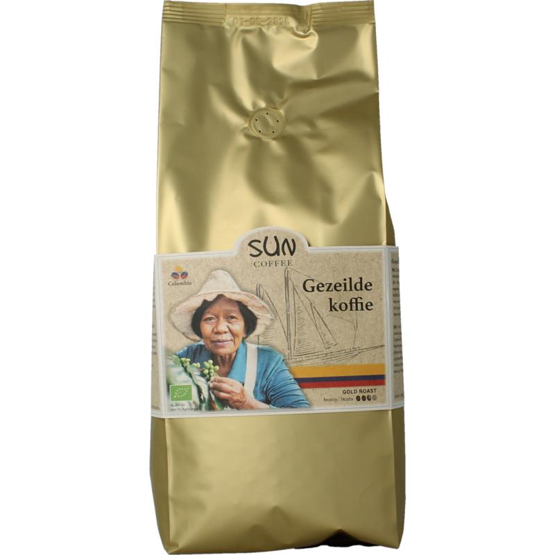 Sun Coffee Gezeilde Koffiebonen Gold Roast Bio (1000 gr)