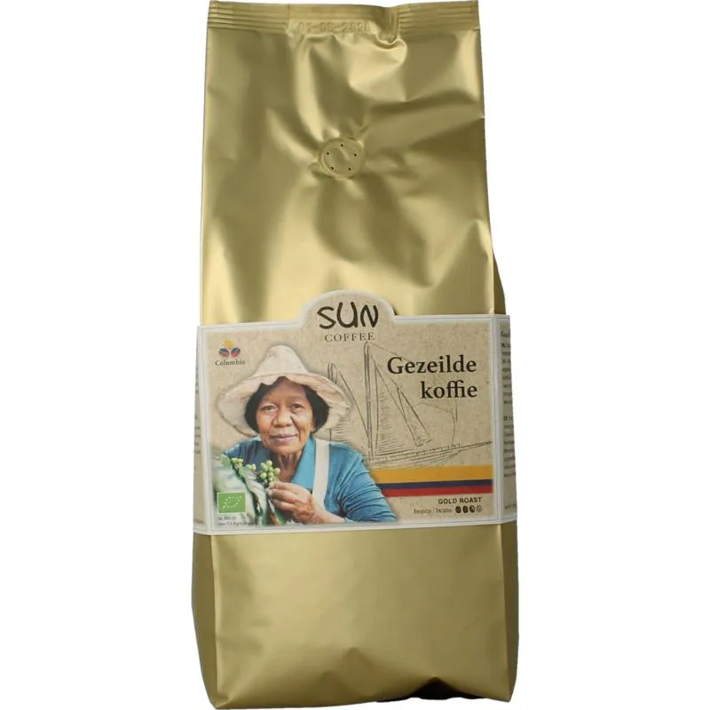 Sun Coffee Gezeilde Koffiebonen Gold Roast Bio (1000 gr)