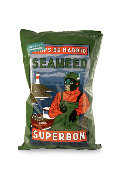 Superbon Chips met Zeewier zonder Toegevoegd Zout (125 gr)