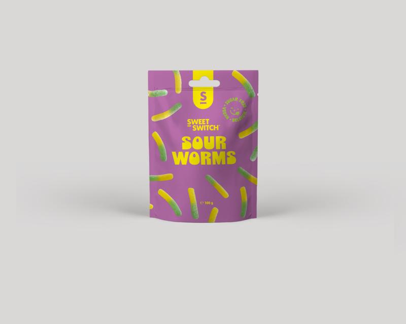 Sweet-Switch Sour Worms (100 gr)
