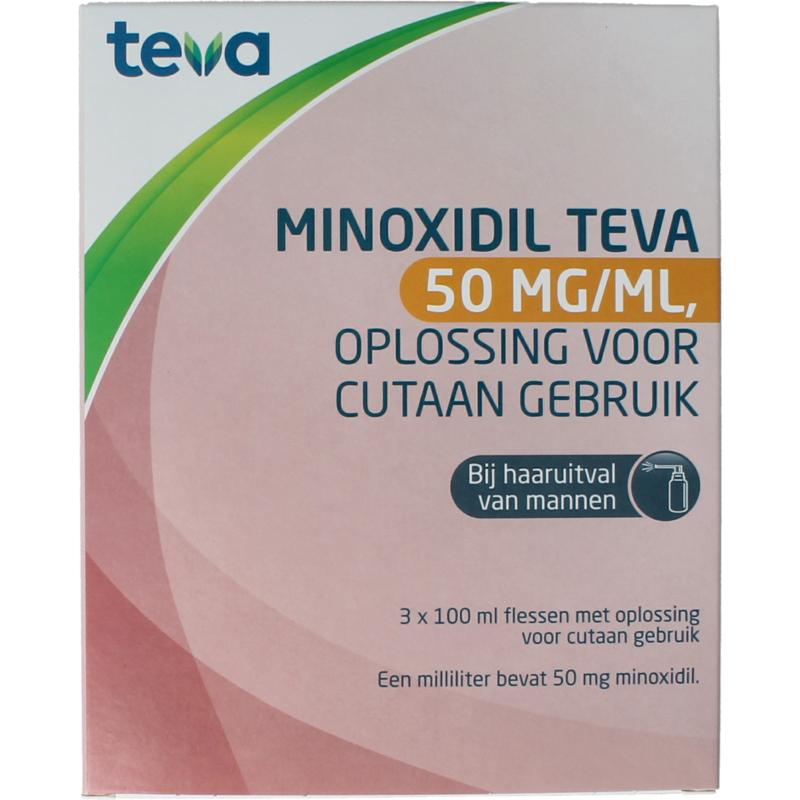Teva Minoxidil 50mg/ml 3x100ml (300 ml)