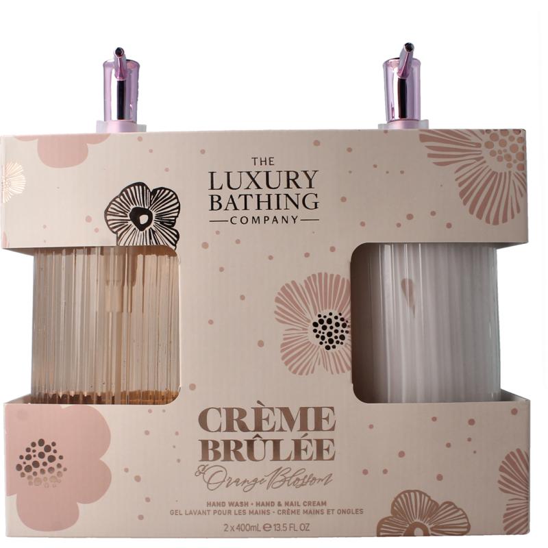 The Luxury Bath Heavenly Hands Wash & Hand Nail Cream Glass Bottle (1 set)