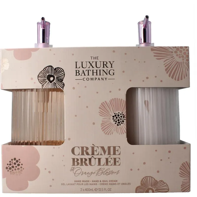 The Luxury Bath Heavenly Hands Wash & Hand Nail Cream Glass Bottle (1 set)