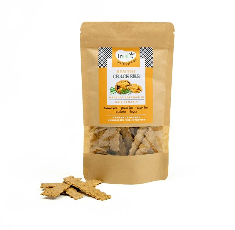 Treat Crackers Walnoot Rozemarijn Glutenvrij (80 gr)