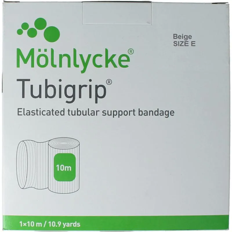 Tubigrip Elastisch Buisverband E 10m x 8,75cm Huidkleur (1 stuk)