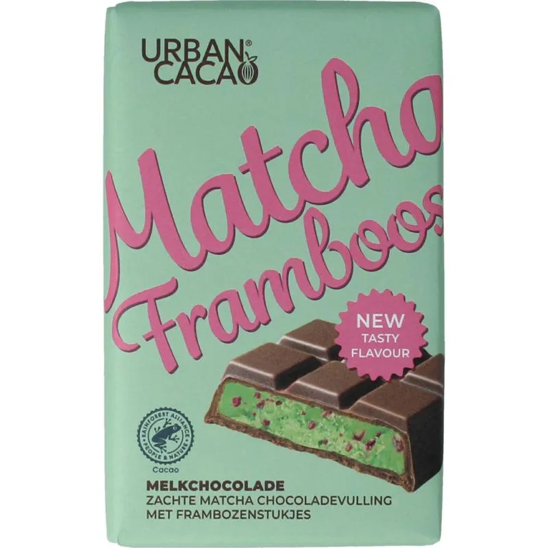 Urban Cacao Matcha Framboos (140 gr)