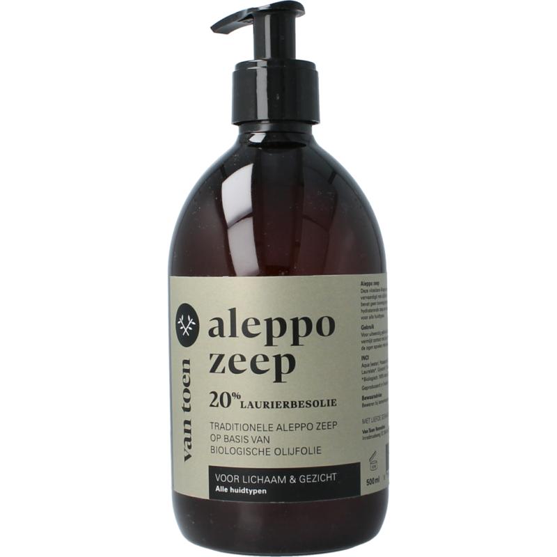 Van Toen Aleppo Zeep 20% Vloeibaar Bio (500 ml)