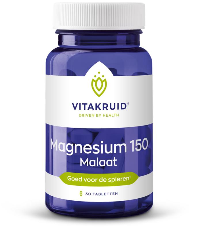 Vitakruid Magnesium 150 Malaat met Vitamine B6 (P-5-P) (30 tabletten)