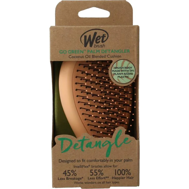 Wetbrush Go Green Palm Detangler Orange Coconut Oil (1 stuk)