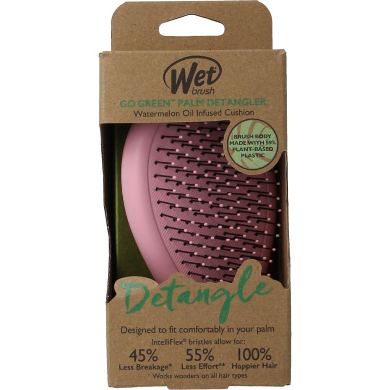 Wetbrush Go Green Palm Detangler Pink Water (1 stuk)