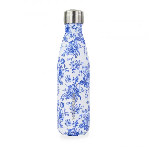 Yoko Drinkfles Toile de Jouy Blue Isotherm 500ml (1 stuk)