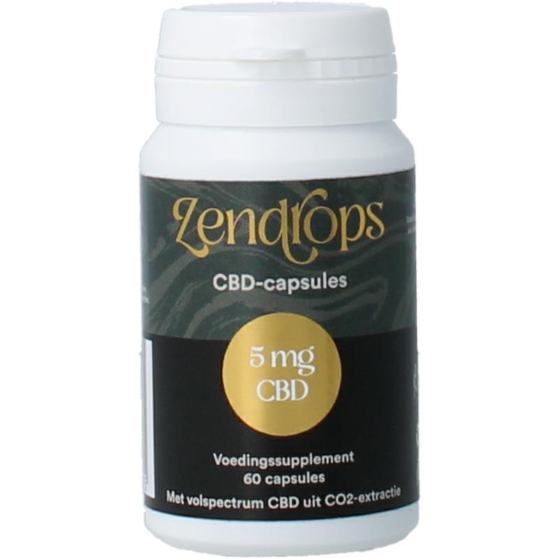 Zendrops CBD Capsules 5mg Hennepzaadolie (60 capsules)