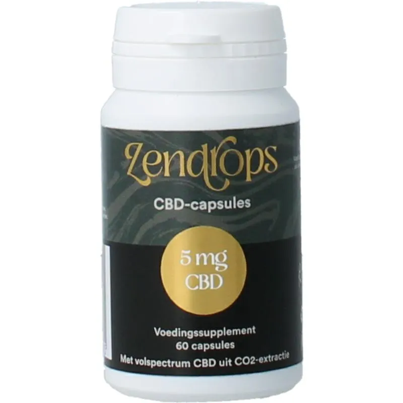 Zendrops CBD Capsules 5mg Hennepzaadolie (60 capsules)