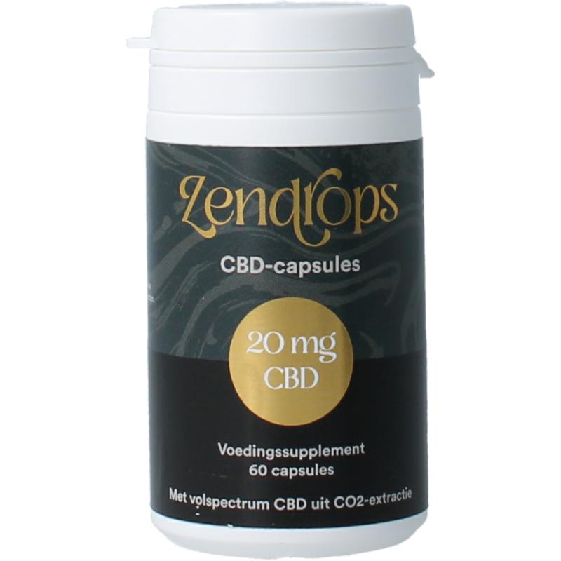 Zendrops CBD Capsules 20mg Hennepzaadolie (60 capsules)