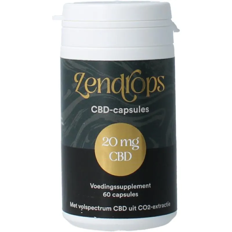Zendrops CBD Capsules 20mg Hennepzaadolie (60 capsules)