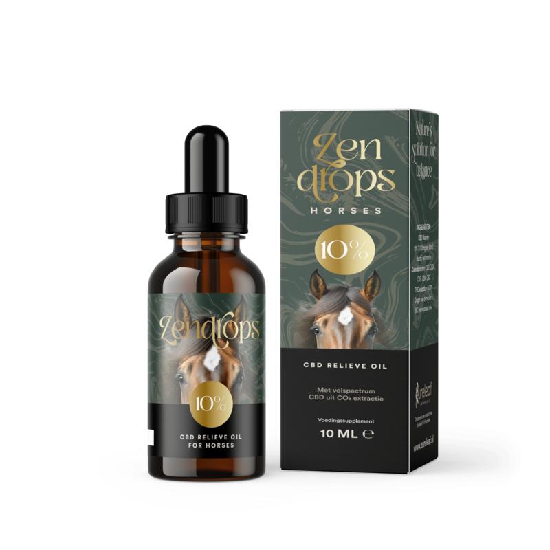 Zendrops CBD Olie Paarden 10% Hennepzaadolie (10 ml)