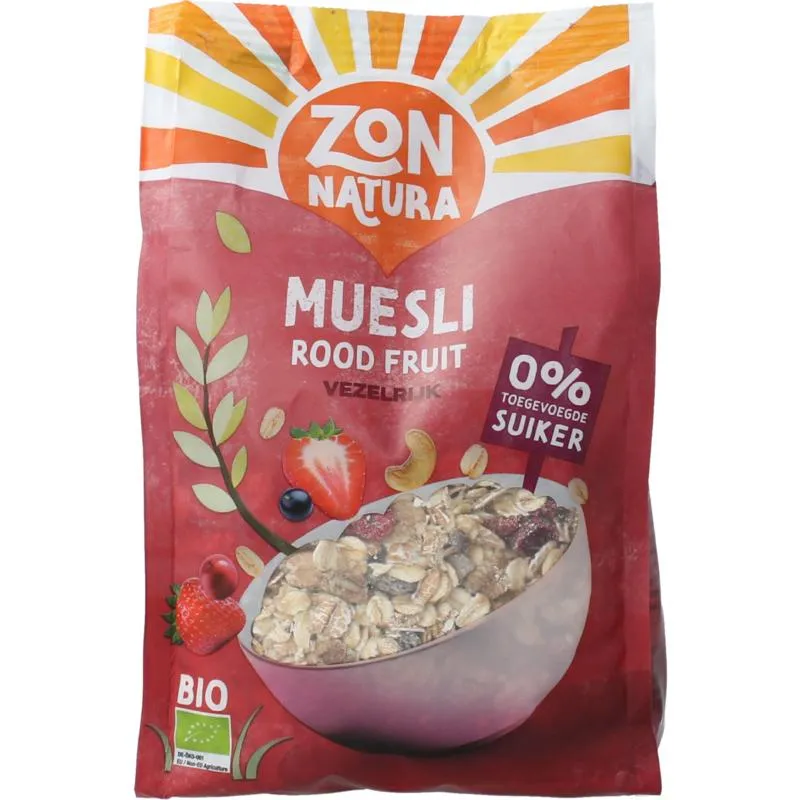 Zonnatura Muesli Rood Fruit Bio (375 gr)