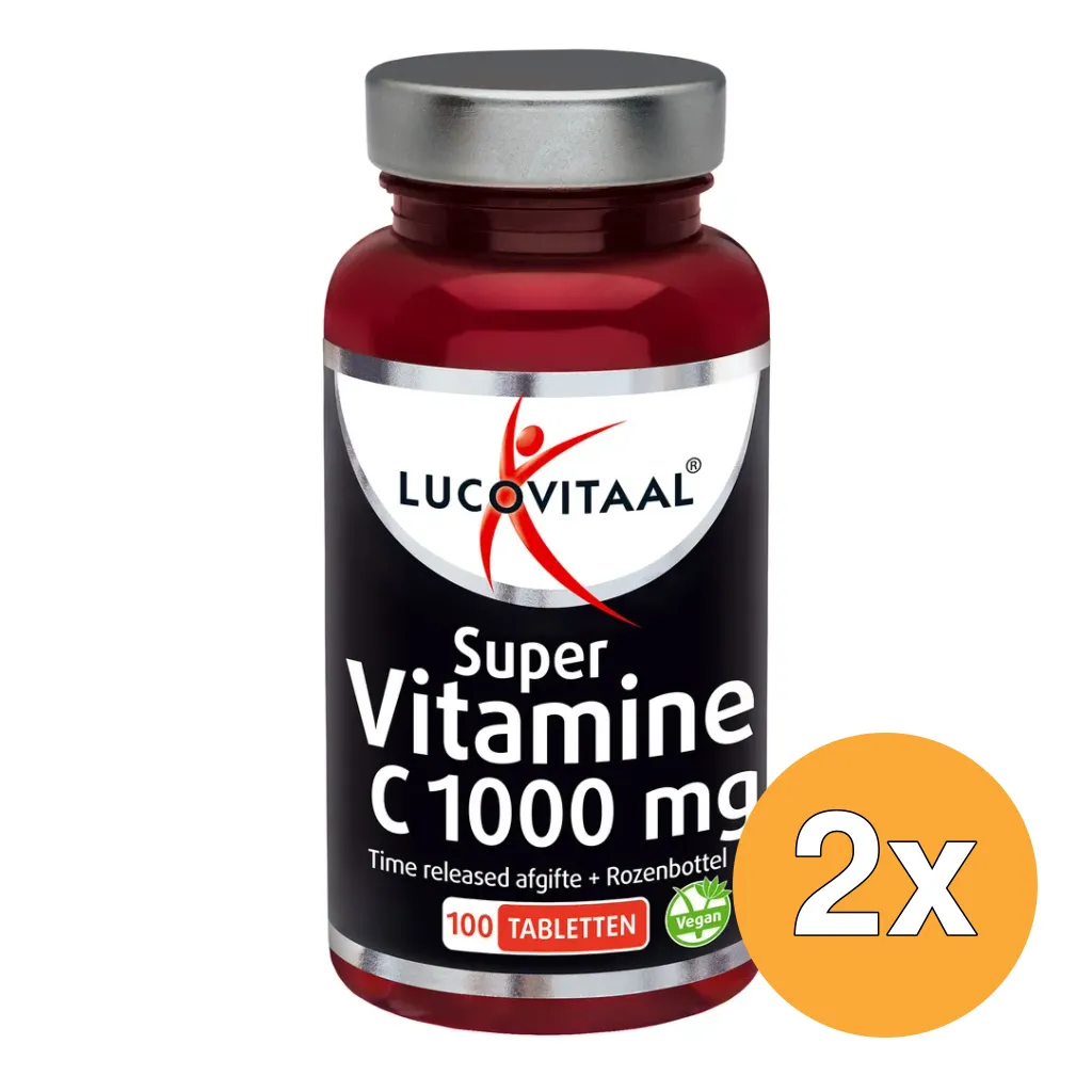2x Lucovitaal Super Vitamine C 1000mg (100 tabletten)