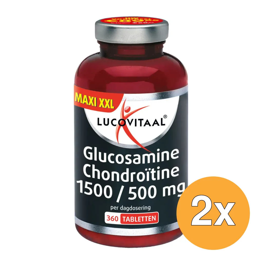 2x Lucovitaal Glucosamine Chondroïtine (360 tabletten)