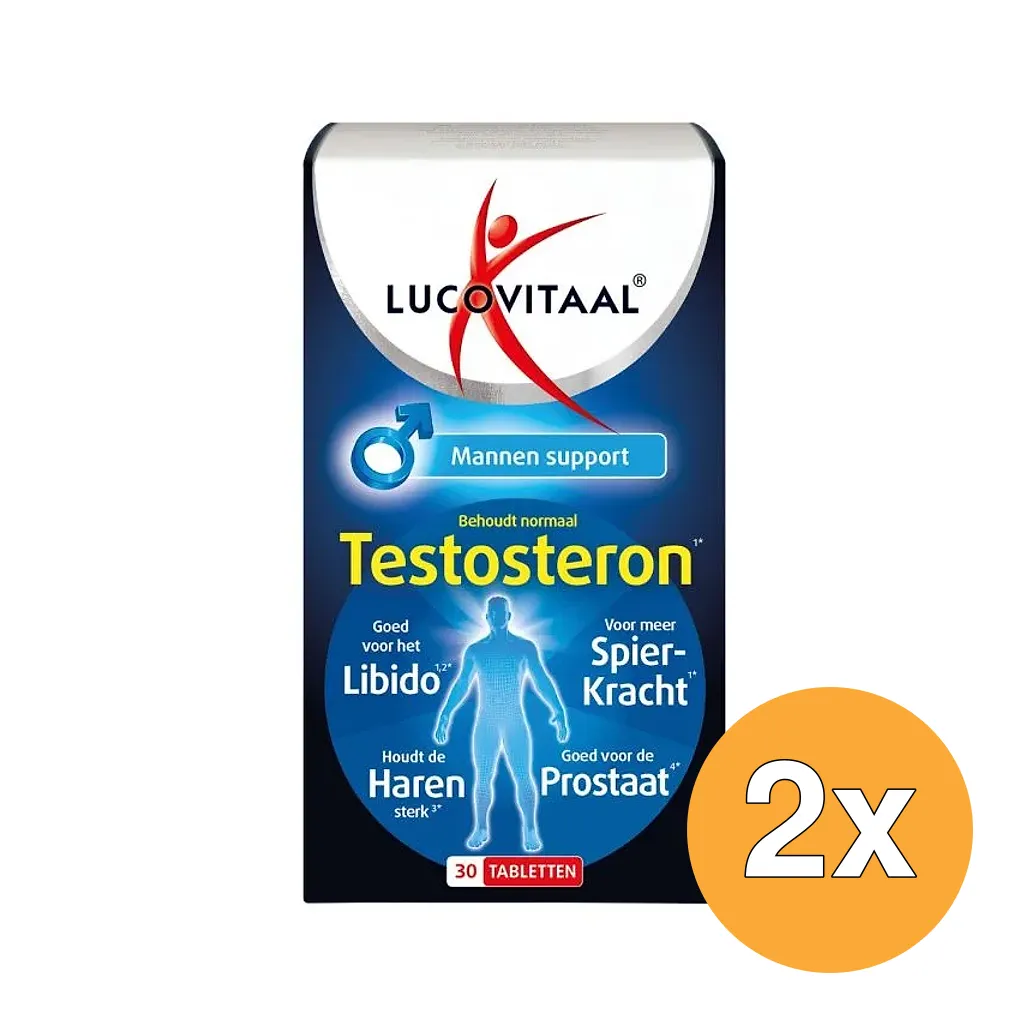 2x Lucovitaal Testosteron Mannen Support (30 tabletten)