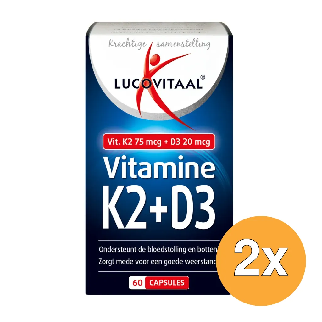 2x Lucovitaal Vitamine K2 + D3 (60 capsules)