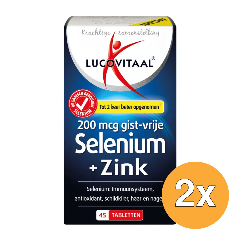 2x Lucovitaal Selenium Zink (45 tabletten)