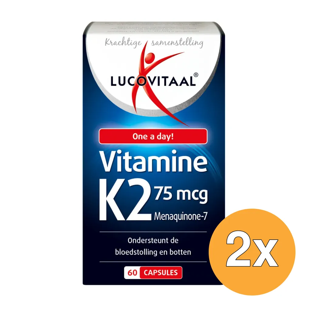 2x Lucovitaal Vitamine K2 75mcg (60 capsules)