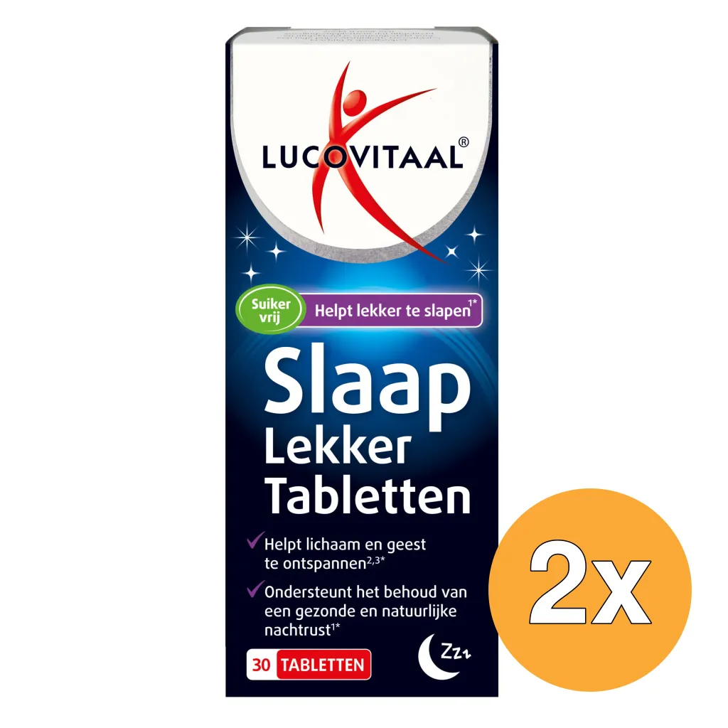 2x Lucovitaal Slaap Lekker (30 Tabletten)