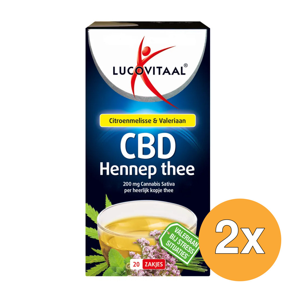 2x Lucovitaal CBD Hennep Thee (20 zakjes)