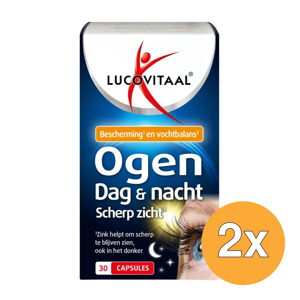2x Lucovitaal Ogen Dag & Nacht Scherp Zicht (30 capsules)