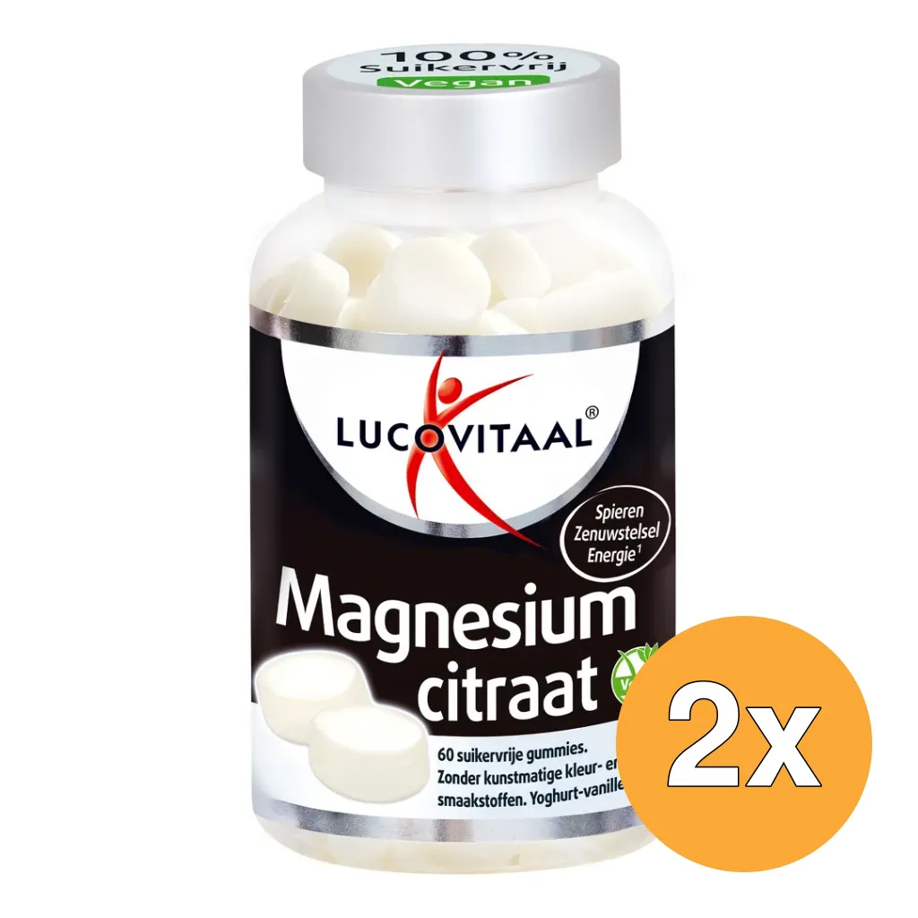2x Lucovitaal Magnesium Citraat (60 gummies)