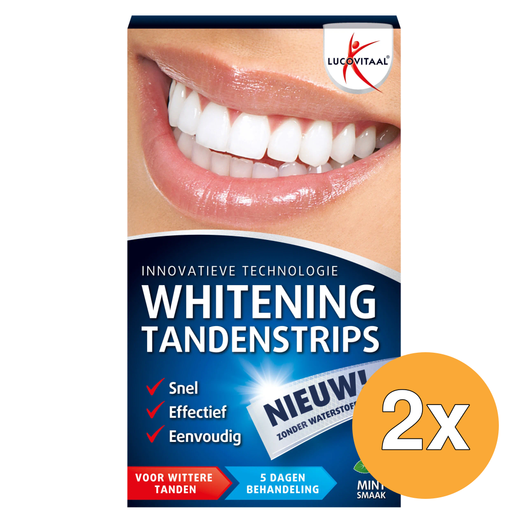 2x Lucovitaal Whitening Tandenstrips Mint (5 sets)