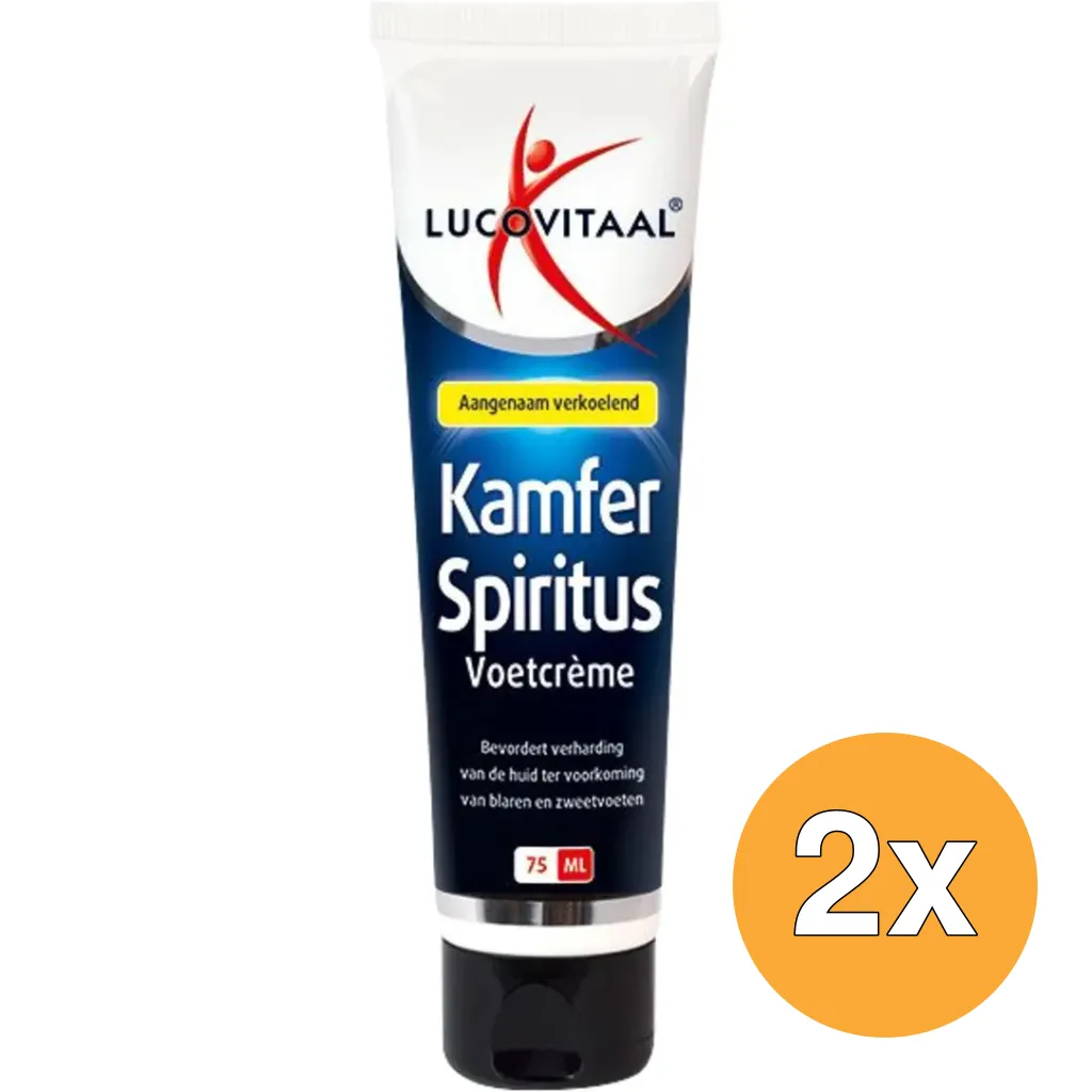 2x Lucovitaal Kamfer Spiritus Voetcrème (75 ml)
