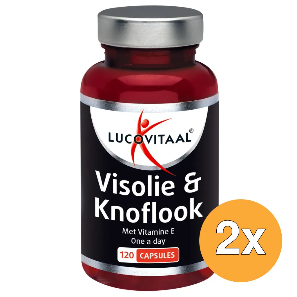 2x Lucovitaal Visolie & Knoflook (120 capsules)