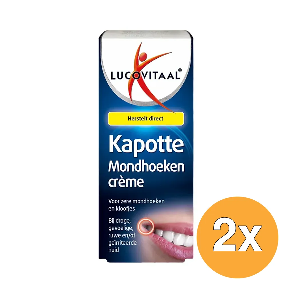 2x Lucovitaal Kapotte Mondhoeken Crème (15 ml)
